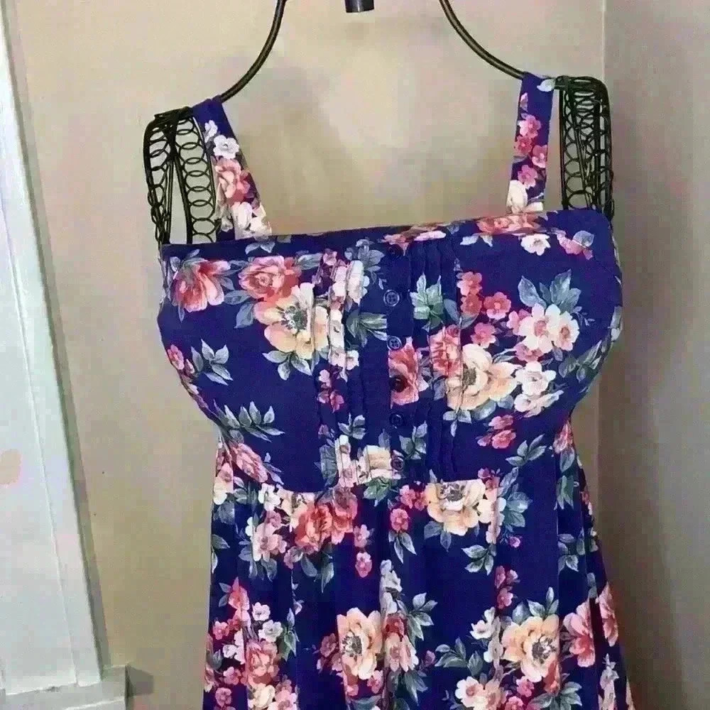 Band of Gypsies Mixed Print Floral Maxi Dress - Picture 3 of 5